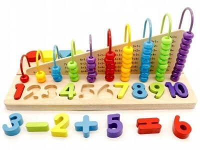 Eco Toys Drevené Edukačné Počítadlo, čísla a tvary