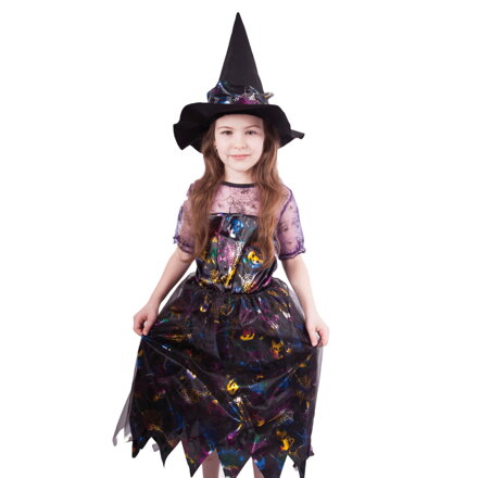 Detský kostým čarodejnica farebná