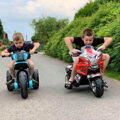 Baby Mix Detská elektrická motorka POLICE červená
