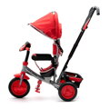 Baby Mix Detská trojkolka so svetlami Lux Trike sivá