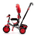 Baby Mix Detská trojkolka so svetlami Lux Trike tmavo sivá