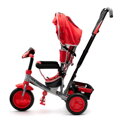 Baby Mix Detská trojkolka so svetlami Lux Trike tmavo sivá