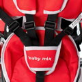 Baby Mix Detská trojkolka so svetlami Lux Trike tmavo sivá