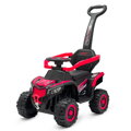 Baby Mix Detské elektrické odrážadlo Ruggy s vodiacou tyčou červené