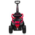 Baby Mix Detské elektrické odrážadlo Ruggy s vodiacou tyčou červené