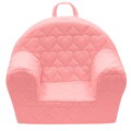 New Baby Detské kresielko z Velvet Srdiečka ružové
