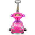 Detské odrážadlo s vodiacou tyčou 3v1 Baby Mix Mega Car ružové