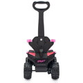 Baby Mix Detské elektrické odrážadlo Ruggy s vodiacou tyčou baby pink