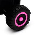 Baby Mix Detské elektrické odrážadlo Ruggy s vodiacou tyčou baby pink
