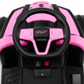 Baby Mix Detské elektrické odrážadlo Ruggy s vodiacou tyčou baby pink