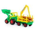 Polesie Traktor S Prívesom A Vývozkou Veľký 80cm