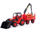 Polesie Traktor S Prívesom A Vývozkou Veľký 80cm