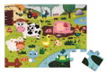Janod Puzzle dotykové Zvieratká na farme s textúrou 20 ks