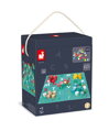 Janod Drevené kocky Kubix Abeceda Čísla 40 ks s puzzle