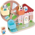 Small Foot Motorická hračka s ruským kolesom "Priatelia z džungle"