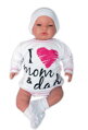 Baby Nellys Súpravička do pôrodnice I love mom & dad, ružová