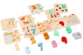 Lelin Drevené puzzle so zvieratkami - učenie sa počítať