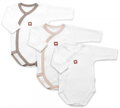 Nellys Rastúca výhodná sada, 3x Body pre bábätko Nature - béžová/taupe/biela