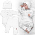 Nellys Rebrovaná rastúca súprava 3D, Baby Boy - biela 