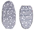 Baby Nellys Fusak maxi s fleece 105x50cm - Srdiečka, růžová 