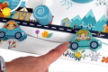 Adam Toys Edukačná Drevená závesná tabuľa - Mestečko