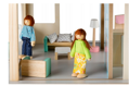 Eco Toys Moderný Drevený Domček Pre Bábiky s nábytkom a bábikami
