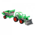 Wader Traktor farmár s lopatou a návesom 