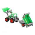 Wader Traktor farmár s lopatou a návesom 