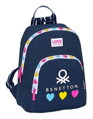 Benetton Ruksak Love Navy Blue 30cm