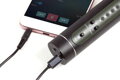 Mikrofón Karaoke Bluetooth čierny na batérie s USB káblom