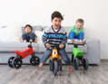 Teddies Odrážadlo Funny Wheels Rider Šport zelené 2v1