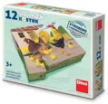 Dino Drevené Kocky Domáce Zvieratká Retro