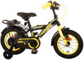 Volare Detský Bicykel Thombike Black Yellow 12 Dve ručné brzdy