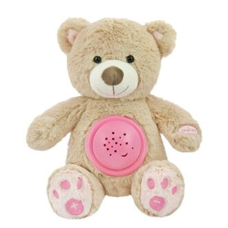 Baby Mix Plyšový zaspávačik medvedík s projektorom ružový