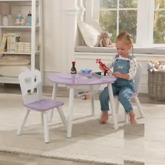KidKraft Sada Okrúhleho Stolíka A Dvoch Stoličiek Levanduľa