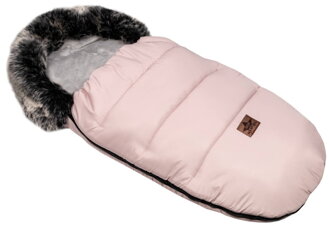 Baby Nellys Zimný fusak FLUFFY s kožušinou, 50 x 100cm - ružový 