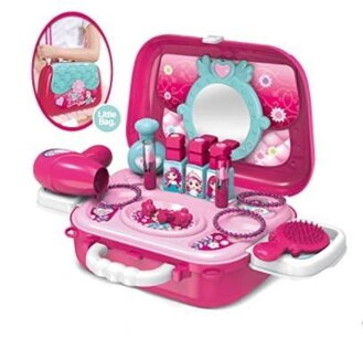 Tulimi Detský toaletný kufrík Fashion Girl - ružový