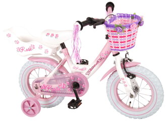 Volare Rose detský bicykel s košíkom a nosičom 12