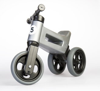 Teddies Odrážadlo Funny Wheels New Sport 2v1 šedé