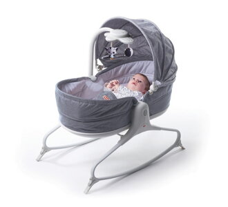 TINYLOVE TINY LOVE Lehátko kolíska so strieškou 3v1 Heather Grey, 0m+, do 9 kg