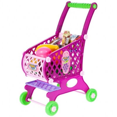 Tulimi Nákupný vozík s potravinami - ružový
