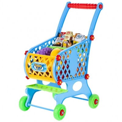 Tulimi Nákupný vozík s potravinami - modrý