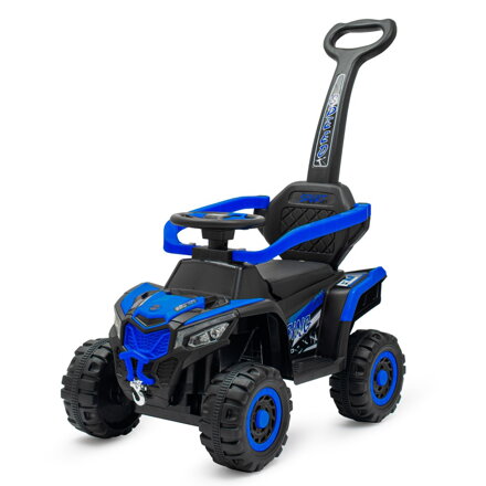 Baby Mix Detské elektrické odrážadlo Ruggy s vodiacou tyčou modré