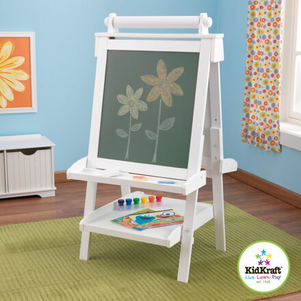 KidKraft detská tabuľa - maliarsky stojan White