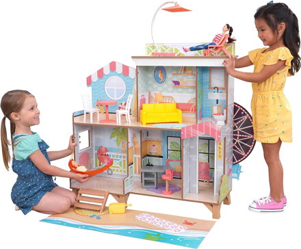 KidKraft Drevený Domček Pre Bábiky Plážová Vila S Ruským Kolesom