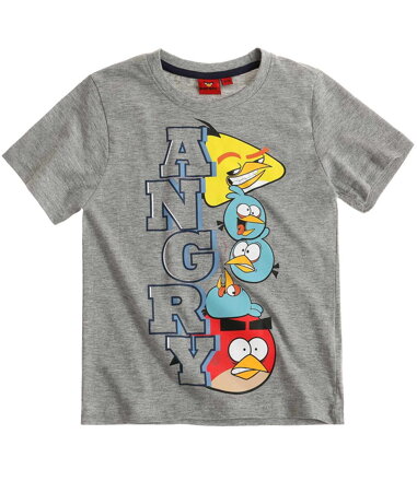 Angry Birds Tričko s krátkym rukávom šedá