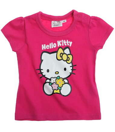 Hello Kitty Tričko s krátkym rukávom tm.ružová