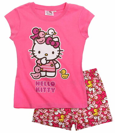 Hello Kitty Pyžamo s krátkym rukávom ružová