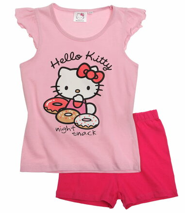 Hello Kitty Pyžamo s krátkym rukávom bl. Ružová
