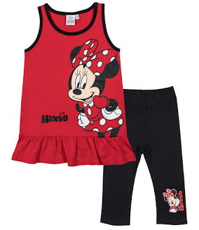 Disney Minnie tielko a capri legíny červená